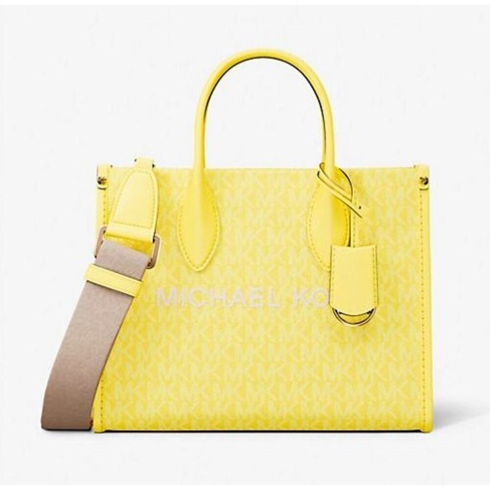 New Michael Kors Mirella Small Signature Logo Crossbody Bag Daisy Yellow